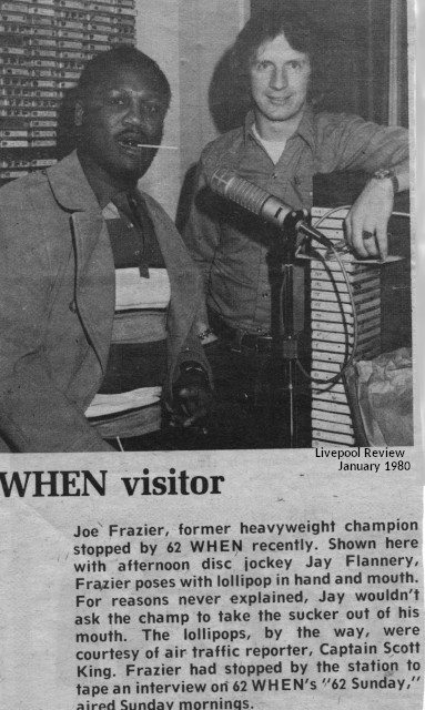 PM Drive Radio Personality Jay Flannery meets Heavyweight Boxing Champ Smokin Joe Frazier